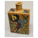 antique Persian qajar pottery tea flask