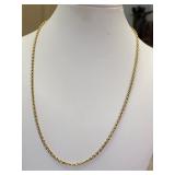 14K yellow gold 18' loop link necklace gorgeous