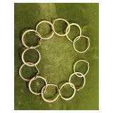 14K yellow gold circle link bracelet