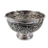International Silver Co. Repousse Silver Plated Rose Bowl