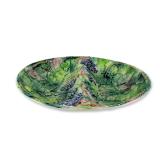 Italian Majolica Grapevine Relief Molded Divided Platter