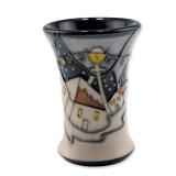 Moorcroft Pottery Miniature Vase, Whitby Harbour