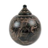 Helio Gutierrez Nicaraguan Lidded Ceramic Vessel