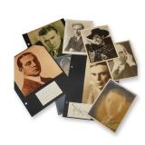 Lot of 8 Vintage Silent Film Era Leading Men & Comedian Portraits, Some Signed