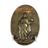 Continental Religious Brass St. Johannes the Evangelist Plaque