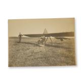 1937 Original Aviation Snapshot Photo - Open Cockpit Primary Training Glider