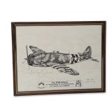 Robert L. Conely, Print on Paper The Wolfpack, Signed & Autographed by Gabby Gabreski