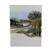 Jacquelyne A. Lotz (American, b. 1935) Original Watercolor on Paper, Signed