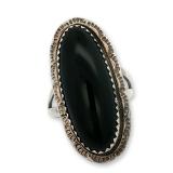 CLAW Southwestern Sterling Silver Black Onyx Ring