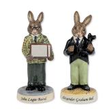 Pair of Royal Doulton Bunnykins Inventors Figurines
