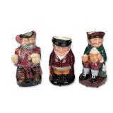 A Trio of Royal Doulton Ceramic Character Jugs