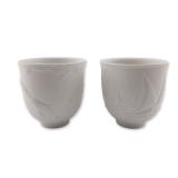 Pair of Lladro Collectors Society Porcelain Votives 17657 and 17658