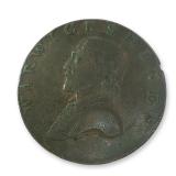 1791 UK Warwickshire Copper Halfpenny Token