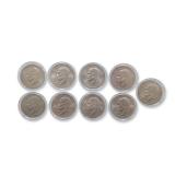 9pc US 1776-1976 D Bicentennial Eisenhower Dollars