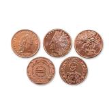 5pc .999 Fine Bullion Copper Rounds