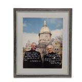Notre Dame University Fathers Hesburgh and Joyce Photograph, Framed