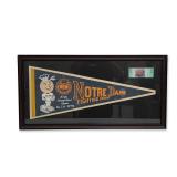 Commemorative Framed 1975 Orange Bowl Notre Dame Pennant and Ticket