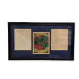 Framed Notre Dame vs Ohio State 1935-1936 Football Ephemera Grouping