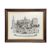 Limited Edition R. Laufersdorf, University of Notre Dame Artist Proof Lithograph
