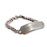 Vintage WWII Style Sterling Silver ID Bracelet
