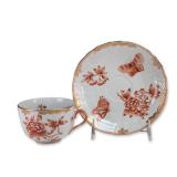Herend Fortuna Rust Porcelain Cup and Saucer