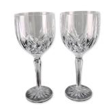 2pc Waterford Brookside Crystal Goblets