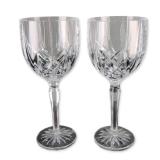 Pair of Marquis by Waterford Brookside Crystal Water Goblets