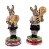 2pc Royal Doulton Bunnykins 2006 World Cup Figurines