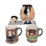 5pc Kevin Francis and Beswick English Jugs and Face Pot