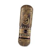 Royal Saxon Straw Marquetry Cigar Case