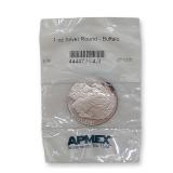 Highland Mint 1 oz Silver Buffalo Round
