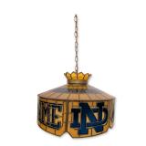 Vintage University of Notre Dame Fighting Irish Tiffany-Style Stained Resin Hanging Pub Lamp