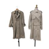 Two Burberrys Vintage Cotton Gabardine Trench Coats