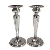 Pair of International Silver Co. Weighted Sterling Silver Candlesticks