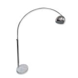Modern Chrome and Marble Arc Floor Lamp