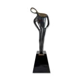 Joseph Rotella Bronze Abstract Figural Sculpture