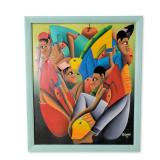 B. Sanon (Haitian, 20th-21st Century) Haitian Oil on Canvas, Signed