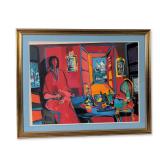 Marcel Mouly (French, 1918-2008), Serigraph on Paper, L'Interview Venetien I, Signed & Numbered