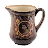 Royal Doulton 1953 Coronation Queen Elizabeth II Glazed Earthenware Pitcher
