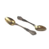Whiting Art Nouveau Sterling Silver Lily Pattern Demitasse Spoons