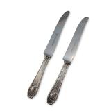 2pc R. Wallace & Sons Sterling Silver Handled Dinner Knives