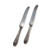 Pair of R. Wallace & Sons Sterling Silver Dinner Knives