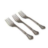Trio of Gorham Sterling Silver Chantilly Pattern Salad Forks