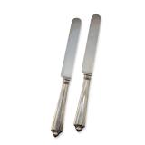 2pc Gorham Plymouth Sterling Silver Handled Dinner Knives