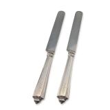 Pair of Gorham Plymouth Sterling Silver Handled Knives