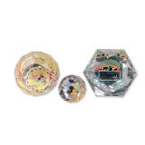 3pc D. Swarovski & Co. Crystal Colors Disney Paperweights