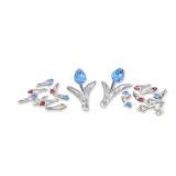 19pc Swarovski Crystal Tulip Figurines