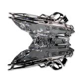 Swarovski Crystal Figurine, Rhodium Power Boat
