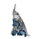 Swarovski SCS Crystal White Peacock Figurine