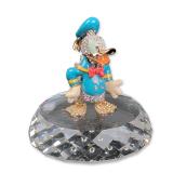 2pc Arribas Brothers LE Disney Swarovski Donald Duck Figurine and Base